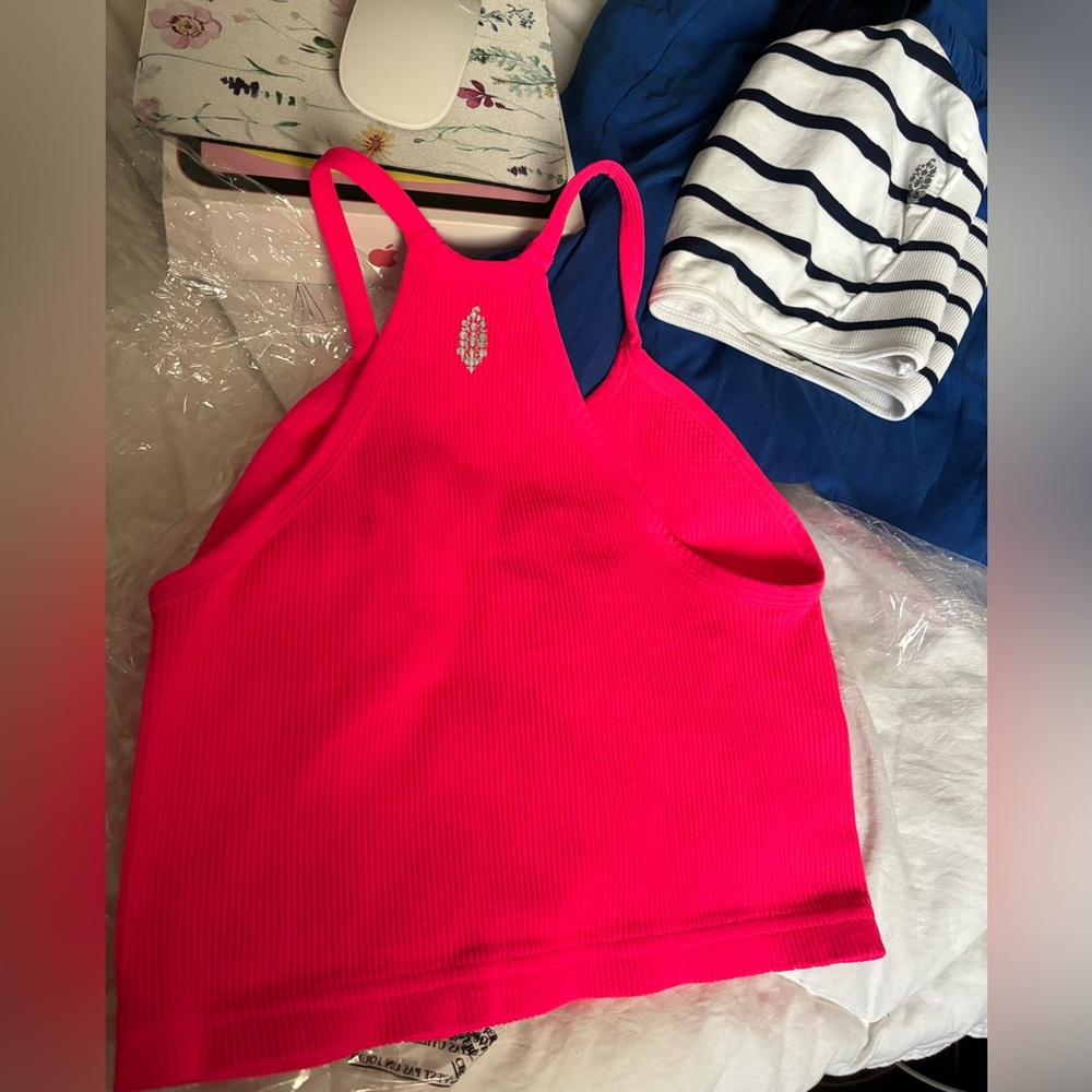Free People Happiness Runs Crop Tank Electric Sunset M/L - Picture 7 of 7